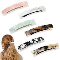 KEYRI 6 Stück Haarspangen Französische Haarspangen Automatischer Französische Haarspange Volumenclip French Barrette Clip Bunte Haarspangens Hair Clip für Mädchen und Frauen (Sechs Farben, Serie B)