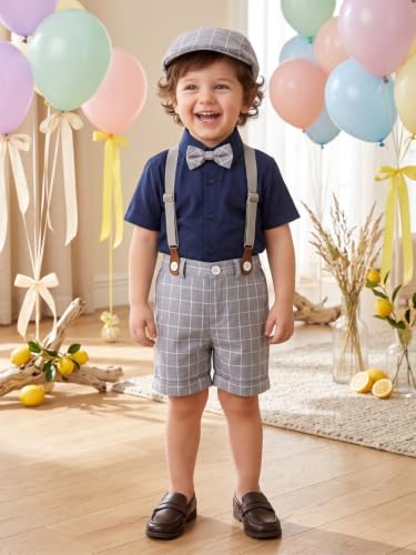 Image of AJ DEZINES Kids Casual Wear Clothing Cotton Shirt Short Set For Boys