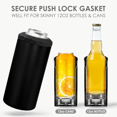Image of Best Dad Ever Can Cooler 12oz - Stainless Steel Insulated Gifts for Dad from Daughter Son - Travel Mug Cup - Tumbler Cans Koozie - Gift for Daddy Papa Grandpa