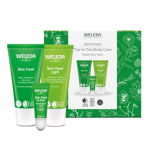Weleda Skin Food Top to Toe Gift Set, Skin Care Set - Skin Food Original 30ml, Light 30ml & Lip Balm, for Women & Men, Multiple Uses, 100% Certified Natural, Organic