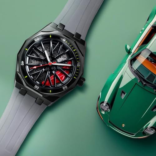 Image of Carlington Nitro Series Analog Watches for Men | Unique Wheel Dial Design | Premium Silicone Strap | Stylish Sports Look | Quartz Movement Wrist Watches for Boys & Men CT-7277