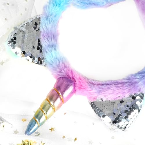 Ear Muffs for Kids Unicorn Earmuffs Winter Cute Ear Warmers Soft Plush Ear Covers for Cold Weather Women Kids Girls3