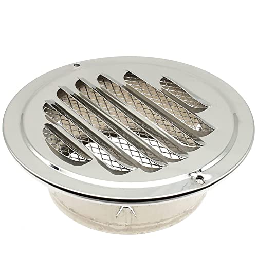 Ozxno 6 Inch/150Mm Round Air Outlet Vent Stainless Steel Soffit Vent Louver Grille Cover With Built-In Screen Mesh For Wall Ceiling #TOP2