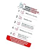 SEWOART シー防疫洗手法貼り付けシール 自粘式 耐水性 警告ステッカー 色鮮やかなお手洗い用装飾