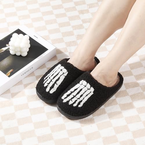 Image of LNERIP Slippers Winter Womens Mens Fluffy Plush Slippers Animals Cute Cartoon House Slippers Cuddly Warm Shoes Indoor Outdoor Girls Women