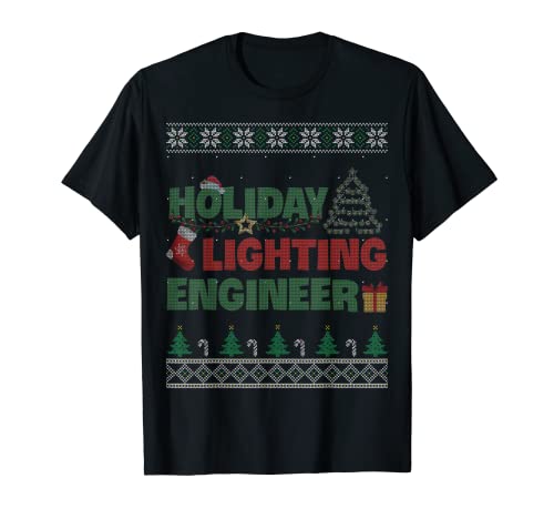 Regalo decorativo de luz navideña para ingeniero de iluminación navideña Camiseta