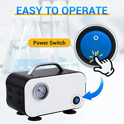 Four E'S Scientific 284 Lab Vacuum Pump, 10L/Min Laboratory Vacuum Filtration Pump thumb #1