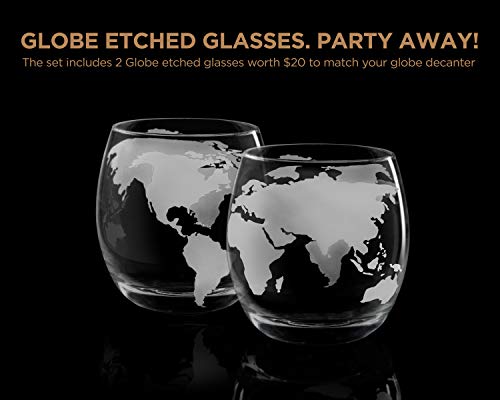 Flybold DDRPL2 Whiskey Decanter Set Globe Decanter Whiskey Decanter Sets thumb #7