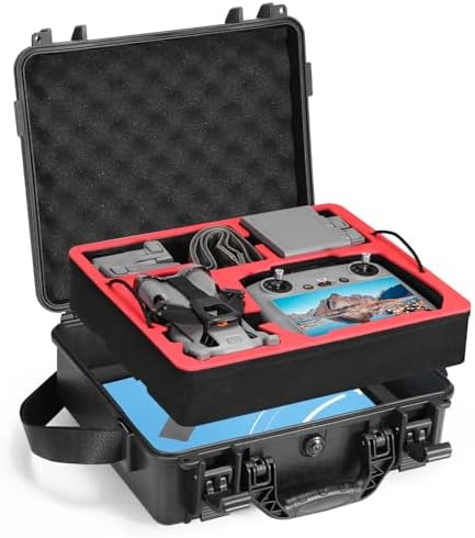 FPVtosky Dual Layer Hard Case for DJI Mini 5 Pro/Fly More Combo - Waterproof Carrying Case for DJI Mini5 RC 2/RC-N3 Controller, Battery, Charger Hub and Other Accessories [CASE ONLY]