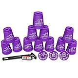Speed Stacks | Official Sport Stacking Set, Purple - 12 Cups and Holding Stem | Top Grade Materials, Low Friction | WSSA Approved
