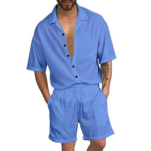Shirt homme de couleur unie et regular fit en bleu clair taille S