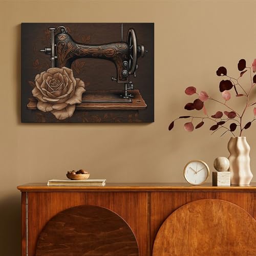 Toile murale de Noël avec rose cadre premium 40 x 30 cm - 5