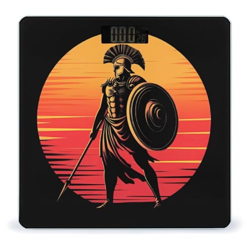 Ancient Greek Warrior Scale for Body Weight Smart Accurate Digital Bathroom Scale with Easy Read LCD