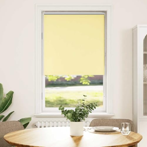 Store occultant jaune 70x130 en polyester robuste avec chaînette fluide