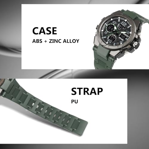 Image of RUSTET Analogue - Digital Men's Watch (Black Colored Strap - 2145)