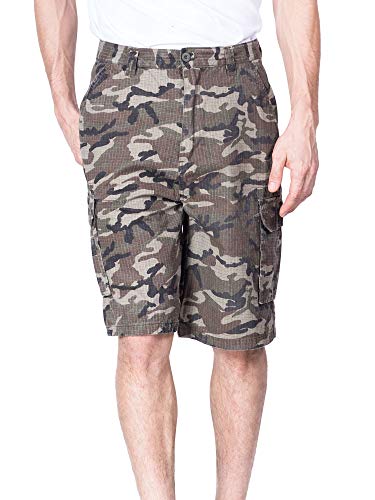 Oscar Sports Mens Camo Cargo Short Big & Tall Long Rip Stop...