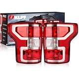 OKLPF Rear Brake Tail Light Compatible With 2018 2019 2020 Ford F150 F-150 Replace JL3Z-13404-H JL3Z-13405-H,Replace Red Taillight Assembly,Included Bulbs and Harness,Driver and Passenger Side