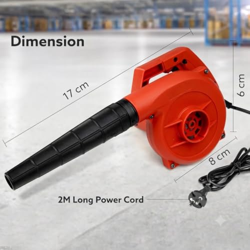 Image of TuRbOgLaSs CaR Blower (Anti-Vibration) Unbreakable Plastic 600 W 16000RPM 90 Miles /Hour Electric Air Blower Dust PC Cleaner Forward Curved Air Blower
