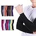 TopTie Custom 1 Pair Arm Sleeves for Men Women, Personalized Arm Compression Sleeve for Football, Basketball & Volleyball-1 Pair Black