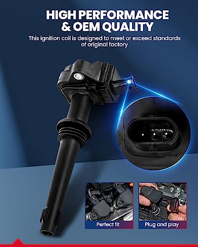 Image of KAX Pack of 8 UF618 Ignition Coil Set for Land Rover Range Rover Sport 2010-2013, LR4 2010-2013, Range Rover 2010-2012, Jaguar XF 2011-2012, 2010 5.0L, XJ 2010-2012, UF618