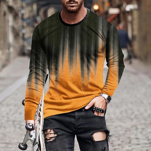 Mens Crewneck Sweatshirts Vintage Print Long Sleeve Causal Fashion Graphic Tee Shirts Outdoor Sport Pullover Tops2