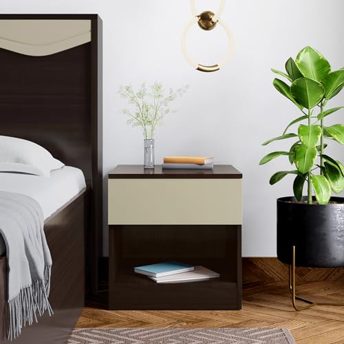 GODREJ INTERIO Genesys Prem Bedside Table Cola Rain