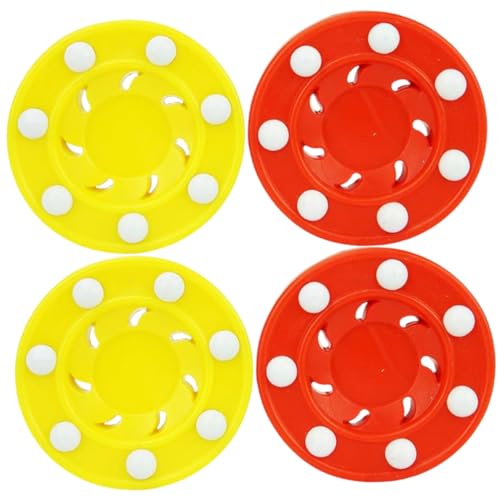 BRIGHTFUFU 4pcs Hockey Puck Ice Hockey Game Supplies for Training Multi-Function Ice Puck for Hockey Players Teams