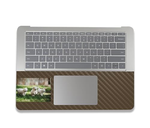 Image of MightySkins Carbon Fiber Skin Compatible with Microsoft Surface Laptop Studio 2 (2023) Full Wrap Kit - Puppy Pack | Protective, Durable Textured Carbon Fiber Finish | Easy to Apply | Made in The USA