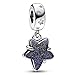 Produktbild PANDORA Himmlische Galaxie Stern Murano Charm-Anhänger aus Sterling-Silber mit Zirkonia Steinen verziert, Moments Collection, kompatibel Moments Armbändern, 792368C01