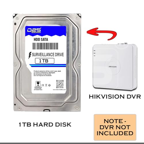 Image of D25 Video 1TB Hard Disk for Hikvision (iDS-7104HQHI-M1 /S) 4 Channel DVR | 1TB Hard Disk for 4 Channel CCTV Camera DVR | 1 TB Surveillance Hard Disk Drive