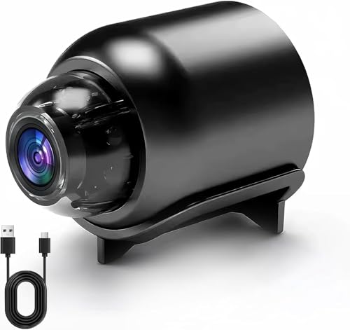 Amztour Mini Cámara Espía Oculta 1080P con Visión Nocturna Detección de Movimiento Micro Cámara Vigilancia Inalambricas Ultra Gran Angular Mini Cámara Doméstica Vigilancia para Casa Oficina Coche