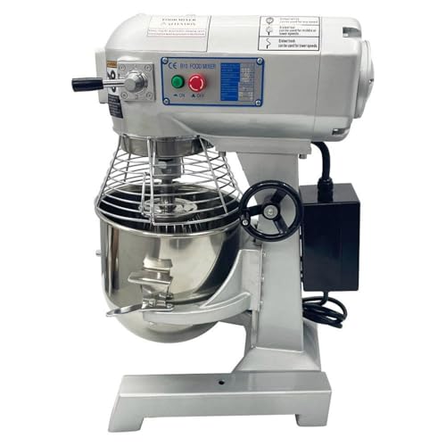 BEILOCKERY 15L Commercial Food Stand Mixer, 3-Speeds Adjustable 110V Dough Mixer, 450W Electric Dough Mixing Machine with 3 Mixing Tools