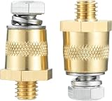 Battery Terminal Connectors, Battery Post Terminals for 3/8 16 Top or Side Terminal Charging Posts Compatible with GM and Other Accessories to Battery, Charging Post Extender Stud (2 Packs)