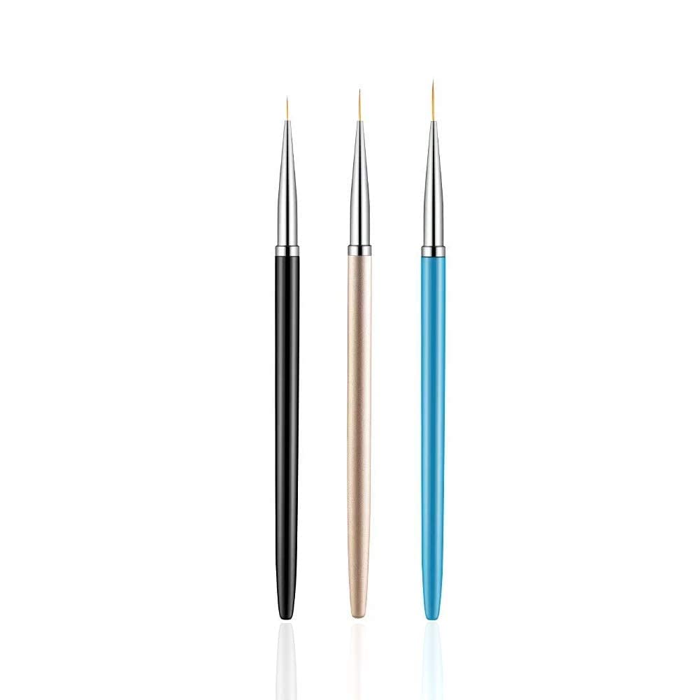 3 PCS Nail Art Liner Brushes Set – UV Gel Painting & Acrylic Nail Design Brushes with Nylon Bristles (7mm/9mm/11mm) – Fine Detailing Nail Painting Pens for Professional & DIY Use-image-45