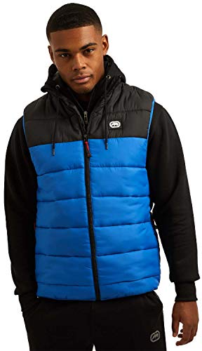 Chaleco acolchado Ecko con aislamiento térmico ligero negro y azul S