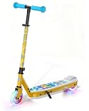 Gyroor KS2 Minions Kids Electric Scooter with LED Lights for Ages 6–12 – Safe 5 MPH, Adjustable Handlebar, Foot Sensor Start, Fast 2-Hour Charge,Yellow