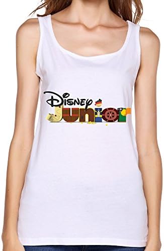 Disney Junior Logo Tank Top T Shirts For Women White