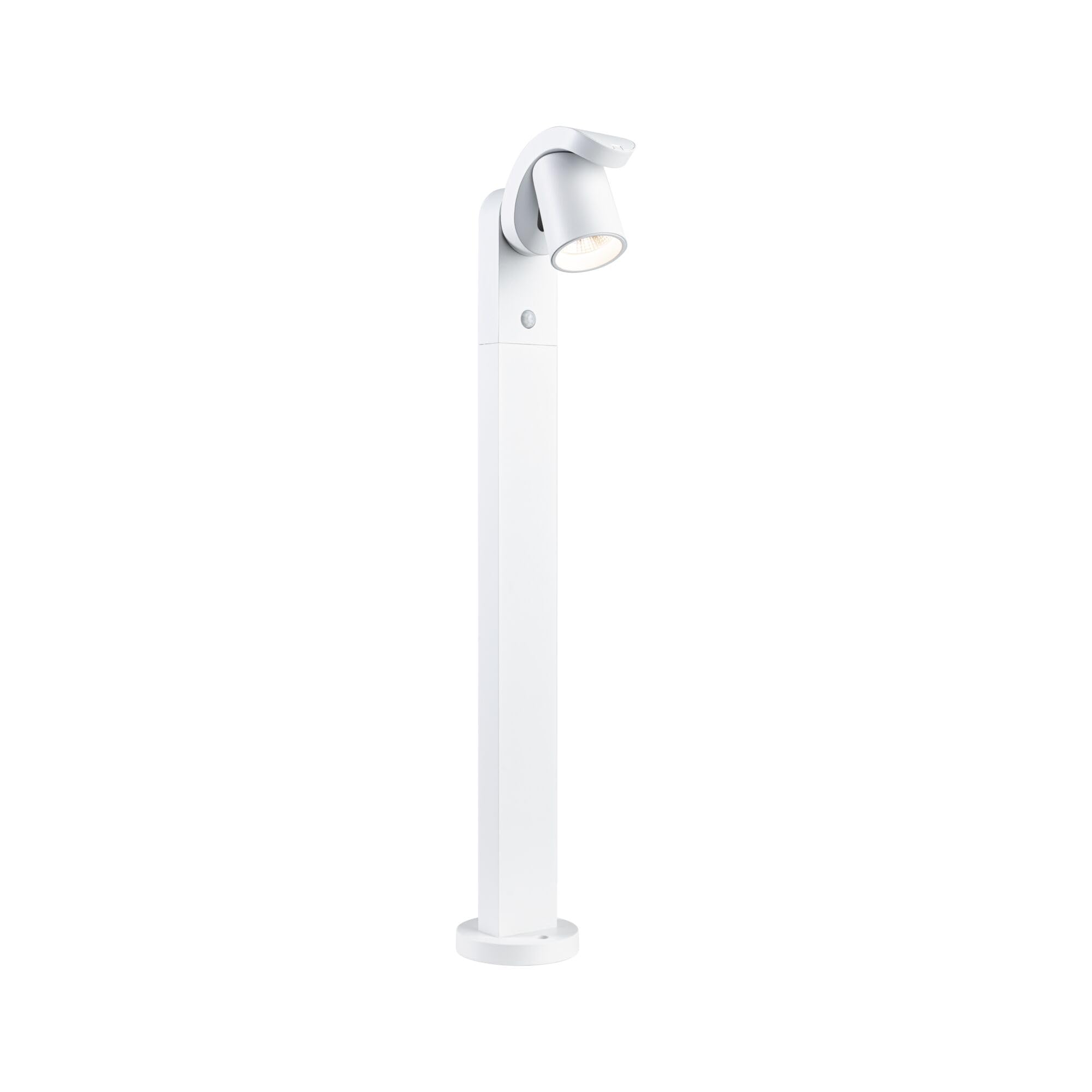 Paulmann 94833 LED Bollard Light Cuff Motion Sensor IP44 782mm 3000K 10W 700lm 230V 70° White Aluminium Outdoor luminaire