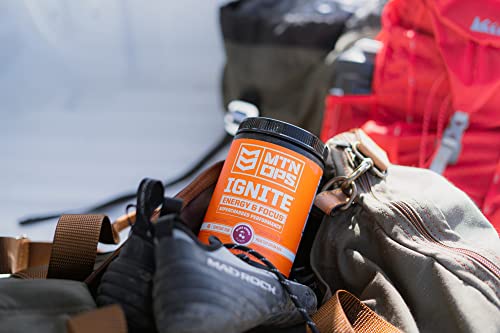 Mtn Ops Ignite Supercharged Energy & Focus Drink Mix, Bcaa & Nootropic Blend, Gluten Free & 200Mg Of Caffeine, 45-Serving Tub Bugle Berry #TOP5