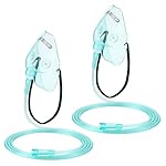 Geiserailie 2PCS XL Oxygen Mask with 6.6 Ft Tubing and Adjustable Elastic Strap, Adult Oxygen Mask with Tubing, Breathing Masks for Face Adult