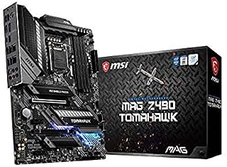 MSI MAG Z490 TOMAHAWK Motherboard ATX - Supports Intel Core 10th Gen Processors, LGA 1200 - Memory Boost (DDR4-4800MHz/OC), 2x PCIe 3.0 x16, 2 x M.2, HDMI, 2.5G LAN