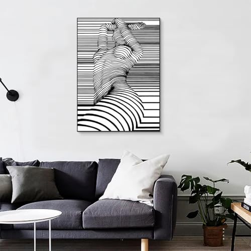 Tableau abstrait moderne avec impression sur toile HD de qualité - 2
