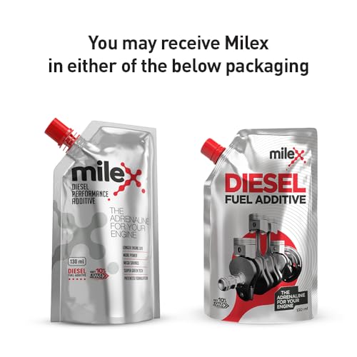 Image of Milex Diesel Fuel Additive Value Pack, 10% Extra Mileage, Improves Engine Power, Less Maintenance, Pack of 4, 130 ml Each