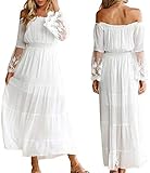MNLYBABY Womens Off Shoulder Long Sleeve Flowy Bridesmaid Cocktail Evening Gown Maxi Dress Size...