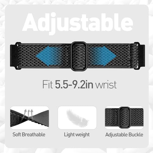 LYSANDRA 22mm Stretch Nylon Bands for IDW13,IDW16,IDW19,IDW17 Smartwatches Accessories