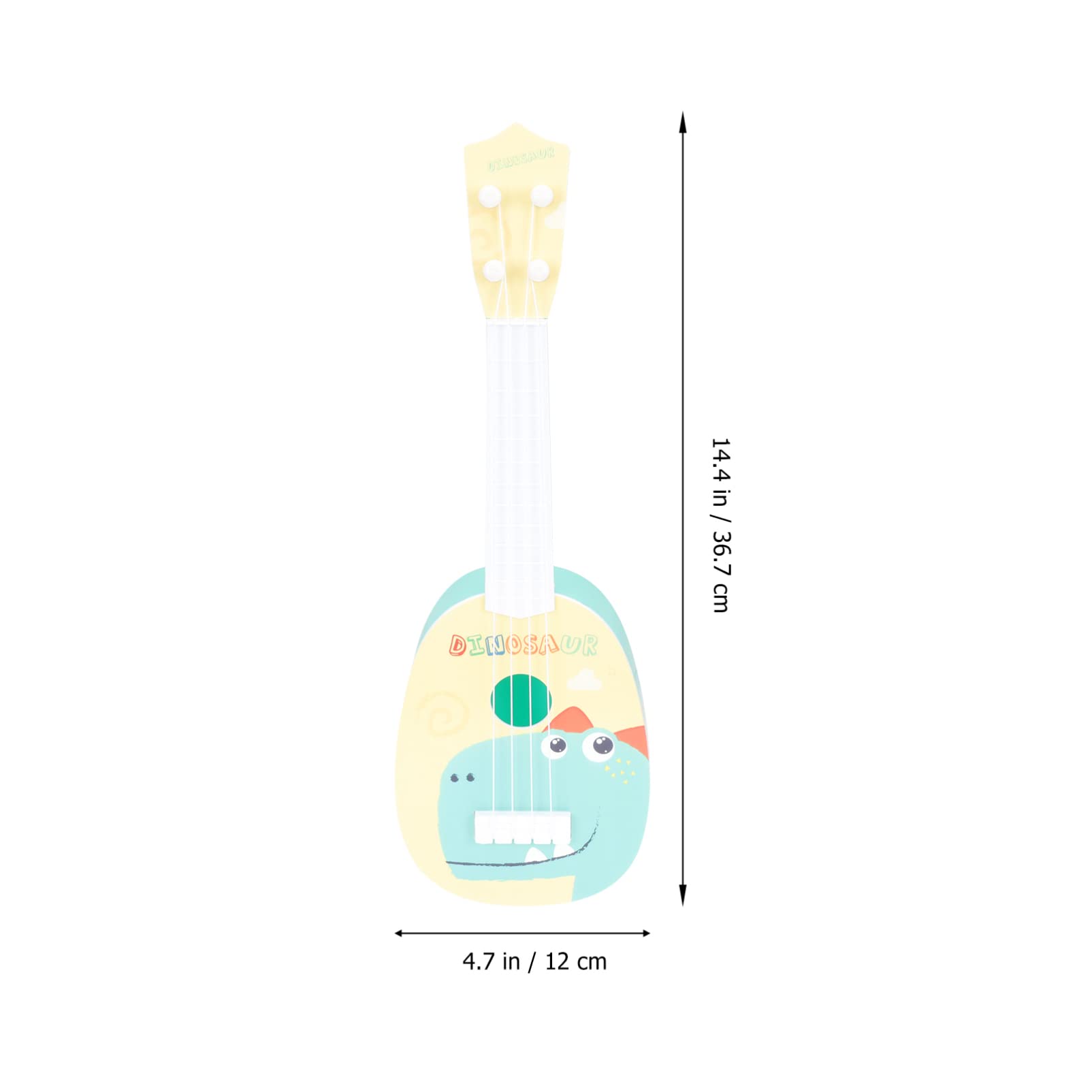 Vaguelly Kids Ukulele Learning Toy Toddlers Musical Instrument Plastic String Guitar for Beginners