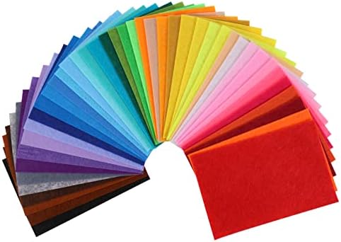 Firtink 40 Pcs Felt Fabric Sheet Polyester Felt Fabric Sheet Coloured Felt Fabric Sheets for Art Crafts Toys Christmas Ornament Crafts (20 x 30 cm)