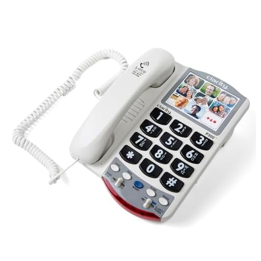 Clarity P300 Landline Phone with Sound Amplification, Hearing Impaired Phones, Adjustable Ringer Pitch and Volume Control, Corded Phone Design