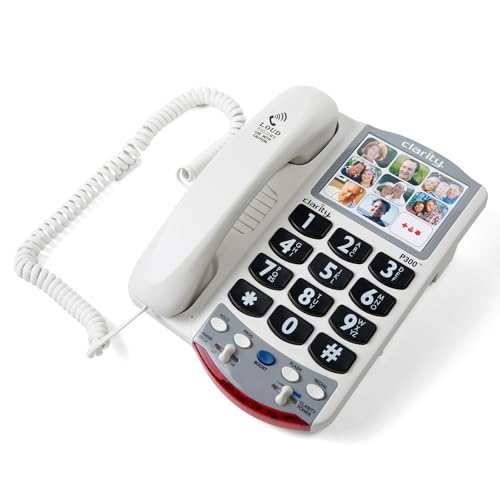 Clarity P300 Landline Phone with Sound Amplification, Hearing Impaired Phones, Adjustable Ringer Pitch and Volume Control, Corded Phone Design by Clarity - Used condition - US$22.04