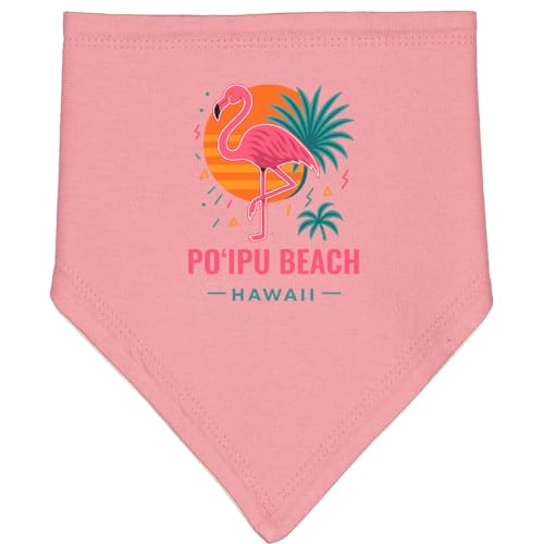 inktastic Poipu Beach Hawaii Flamingo Tropical Vacation Baby Bandana Bib